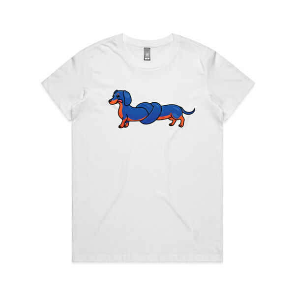 Sausage Dog - Pretzel Black & Tan - AS Colour - Women's Maple Tee Thumbnail