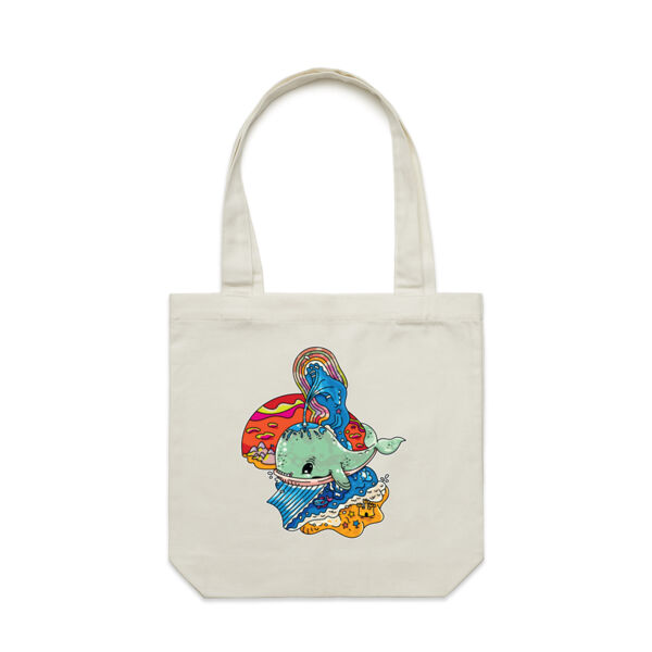 A Whale of a Time - AS Colour - Canvas Tote 'Carrie' Bag  Thumbnail