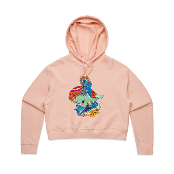 A Whale of a Time - AS Colour - Women's Crop Hood Thumbnail