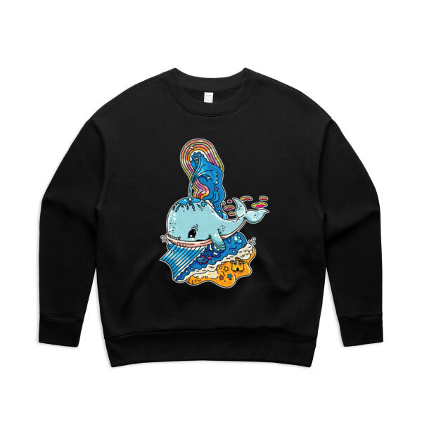 A Whale of a Time - Blue Version - AS Colour - Women's Relax Crew Thumbnail