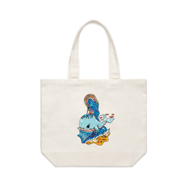 A Whale of a Time - Blue Version - AS Colour Shoulder Tote Bag Thumbnail