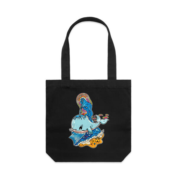 A Whale of a Time - Blue Version - AS Colour - Canvas Tote 'Carrie' Bag  Thumbnail