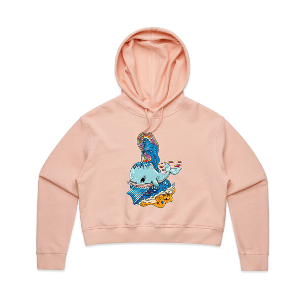 A Whale of a Time - Blue Version - AS Colour - Women's Crop Hood Thumbnail