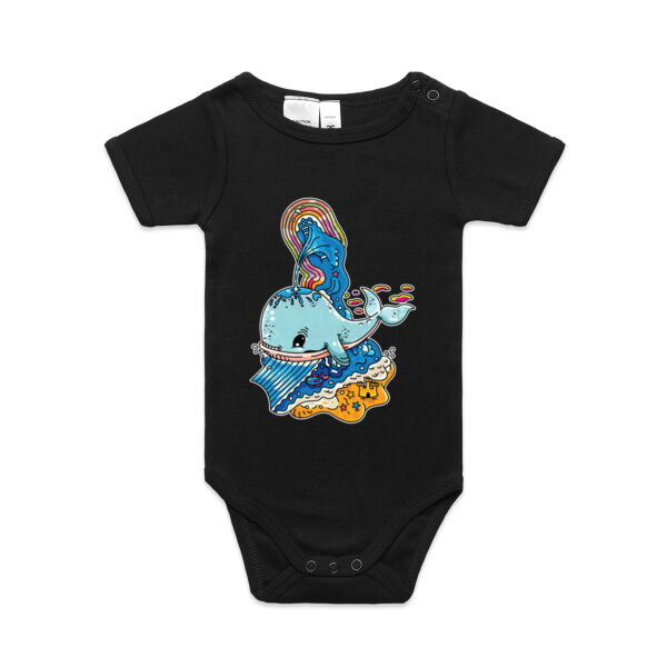 A Whale of a Time - Blue Version - AS Colour - Baby 'Mini-me' Onesie Romper Thumbnail
