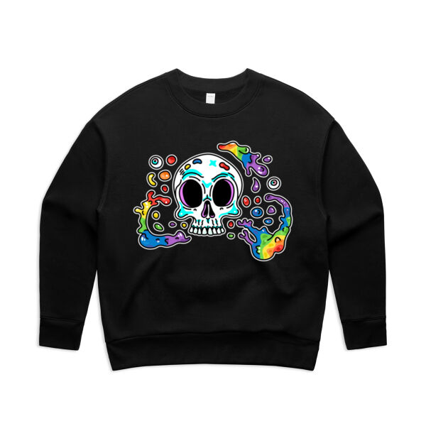 Skull Splash - AS Colour - Women's Relax Crew Thumbnail