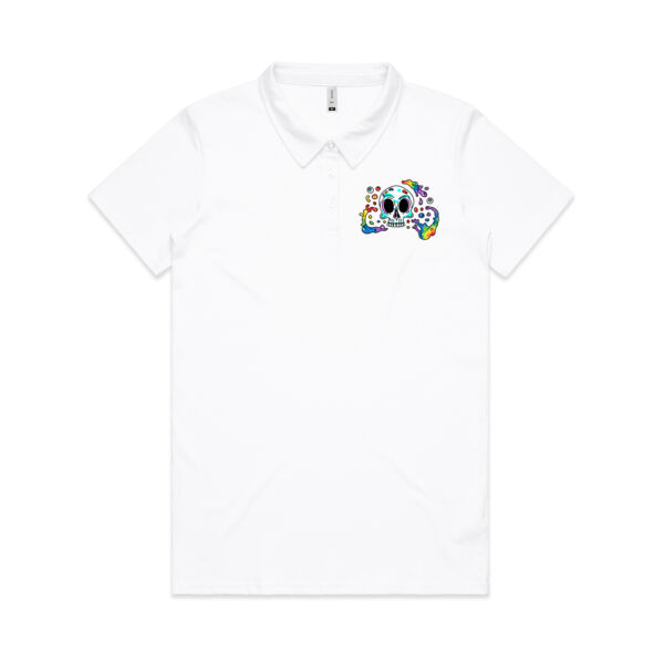 Skull Splash - AS Colour - Amy Womens Polo Shirt Thumbnail
