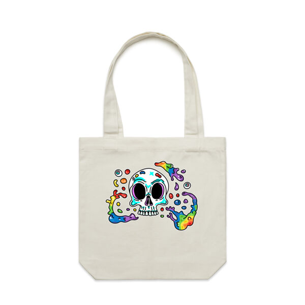 Skull Splash - AS Colour - Canvas Tote 'Carrie' Bag  Thumbnail