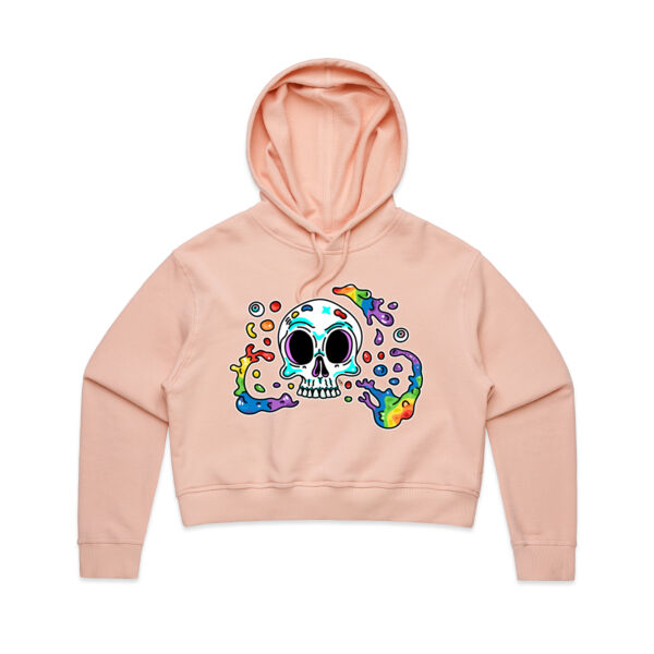 Skull Splash - AS Colour - Women's Crop Hood Thumbnail