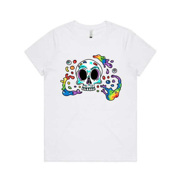 Skull Splash - AS Colour - Women's  Maple ORGANIC Tee Thumbnail