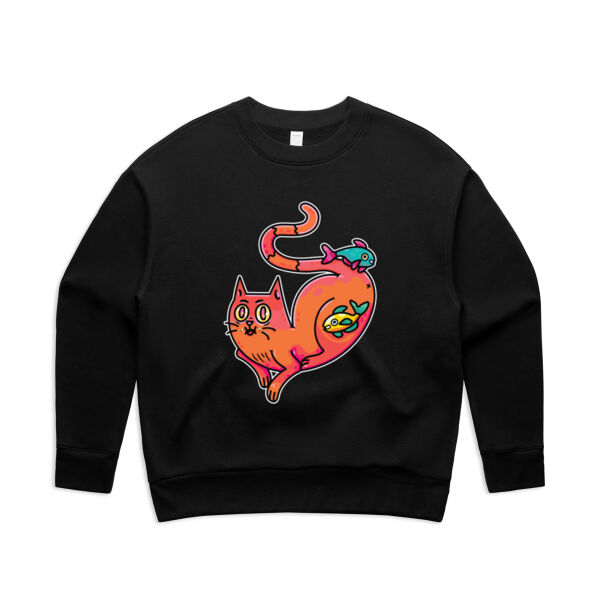 Purrfect Friendships - AS Colour - Women's Relax Crew Thumbnail