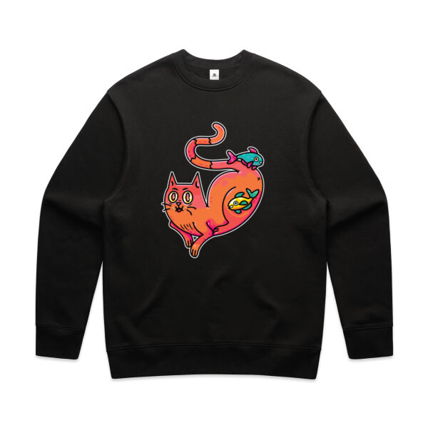 Purrfect Friendships - AS Colour - Men's Relax Crew Thumbnail