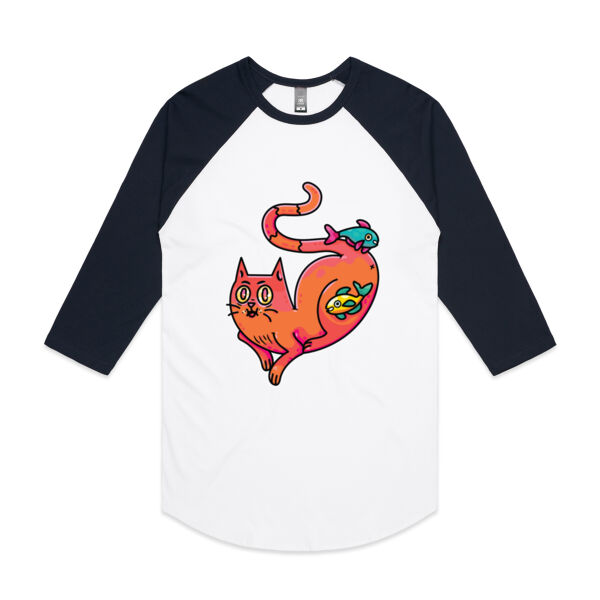 Purrfect Friendships - AS Colour - 3/4 Raglan Baseball Sleeve Tee Thumbnail