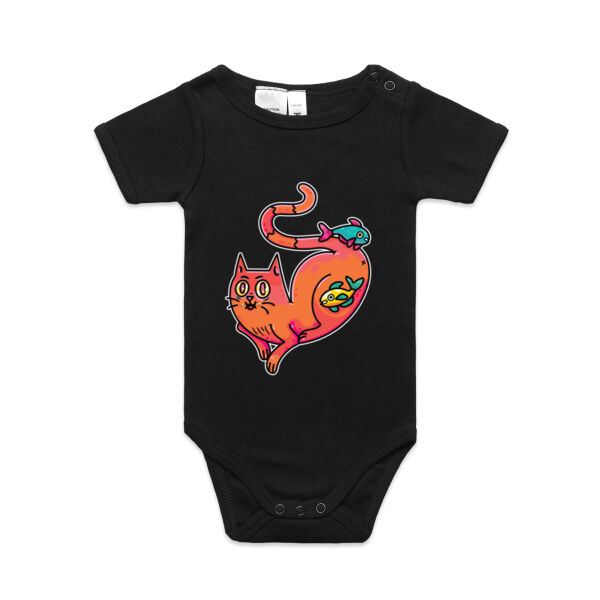 Purrfect Friendships - AS Colour - Baby 'Mini-me' Onesie Romper Thumbnail