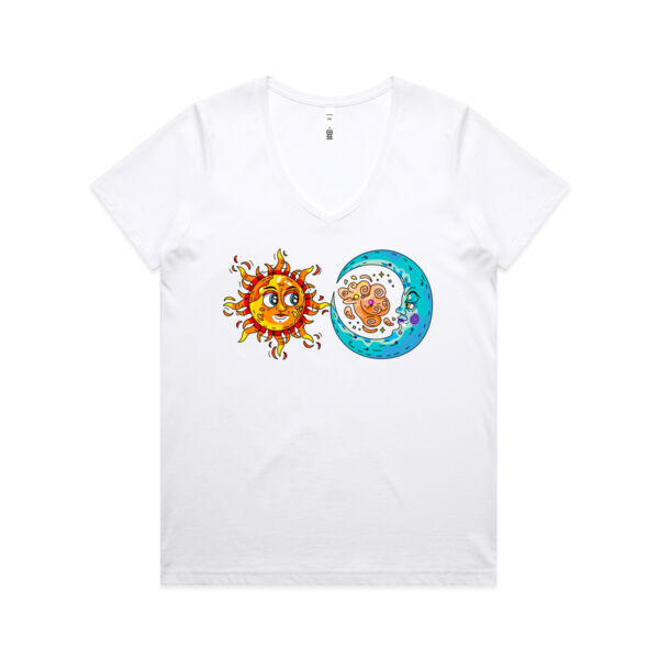 Sun & Moon - AS Colour - Women's Maple V Neck Tee Thumbnail