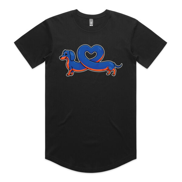 Sausage Dog - Stretch Heart - Black & Tan - AS Colour - Staple Curve Tee Thumbnail