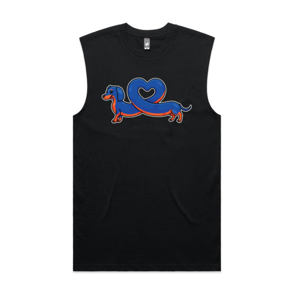 Sausage Dog - Stretch Heart - Black & Tan - AS Colour - Classic Tank Thumbnail