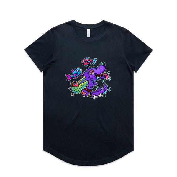 Purple Paw n Friends - AS Colour - Women's Maple Curve Tee Thumbnail