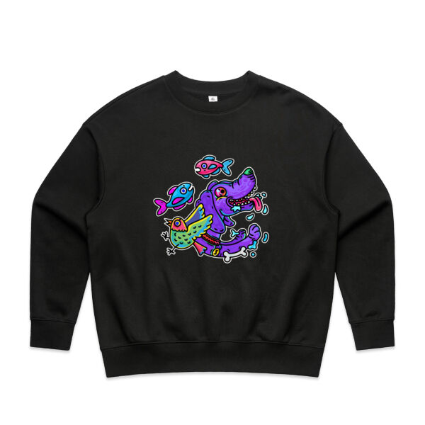 Purple Paw n Friends - AS Colour - Wo's Heavy Crew Thumbnail