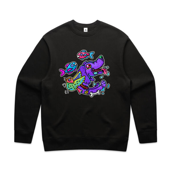 Purple Paw n Friends - AS Colour - Men's Relax Crew Thumbnail