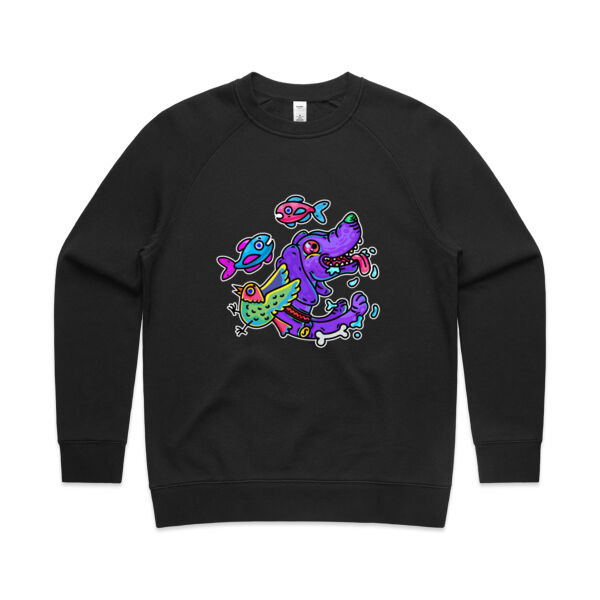 Purple Paw n Friends - AS Colour - Women's Supply Crew Thumbnail