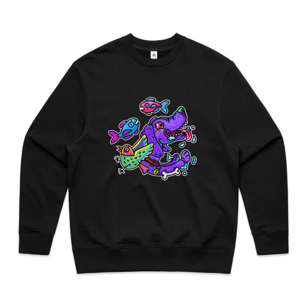 Purple Paw n Friends - AS Colour - Men's Heavy Crew Thumbnail