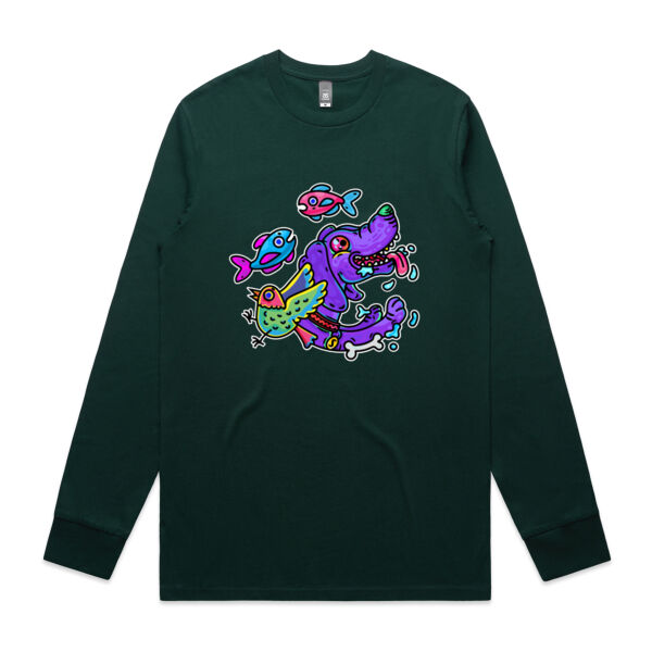 Purple Paw n Friends - AS Colour -  Men's Staple L/S Tee  Thumbnail