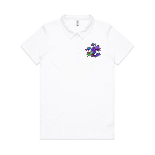 Purple Paw n Friends - AS Colour - Amy Womens Polo Shirt Thumbnail