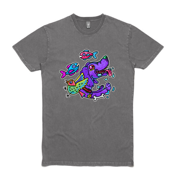 Purple Paw n Friends - AS Colour Stone Wash Staple Tee Thumbnail