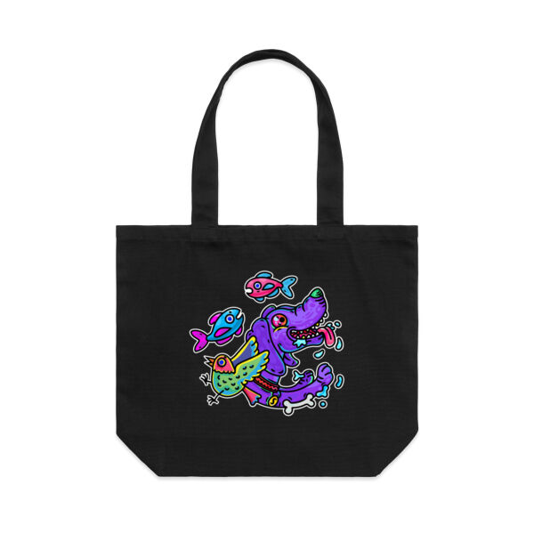 Purple Paw n Friends - AS Colour Shoulder Tote Bag Thumbnail