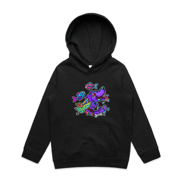 Purple Paw n Friends - AS Colour - Youth Supply Hood Thumbnail