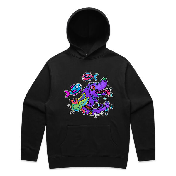 Purple Paw n Friends - AS Colour - Mens Relax Hood Thumbnail