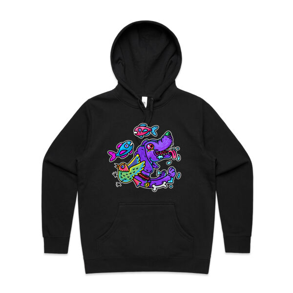 Purple Paw n Friends - AS Colour - Women's Stencil Hood Thumbnail