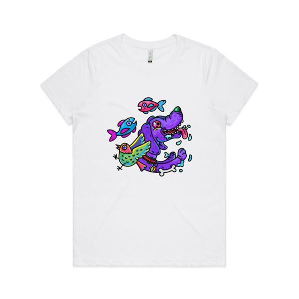 Purple Paw n Friends - AS Colour - Organic Women's  Maple Tee Thumbnail