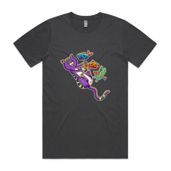 Purple Cat - Revamped - Version 2 - Catastrophic Pets Frenzy - AS Colour - Faded Tee Thumbnail