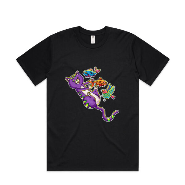 Purple Cat - Revamped - Version 2 - Catastrophic Pets Frenzy - AS Colour - Mens Classic Minus Tee Thumbnail