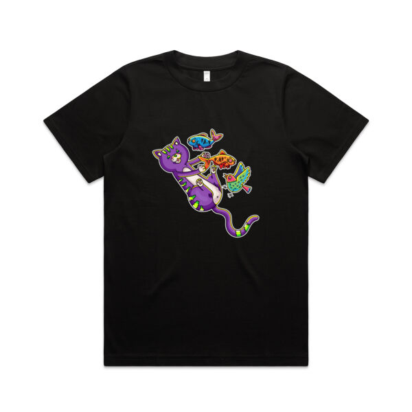 Purple Cat - Revamped - Version 2 - Catastrophic Pets Frenzy - AS Colour - Women's Heavy Tee Thumbnail