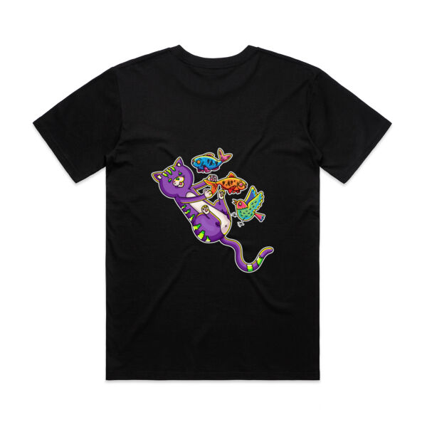 Purple Cat - Revamped - Version 2 - Catastrophic Pets Frenzy - AS Colour - Mens Staple Minus Tee  Thumbnail