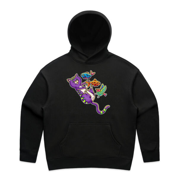 Purple Cat - Revamped - Version 2 - Catastrophic Pets Frenzy - AS Colour - Women's Relax Hood Thumbnail