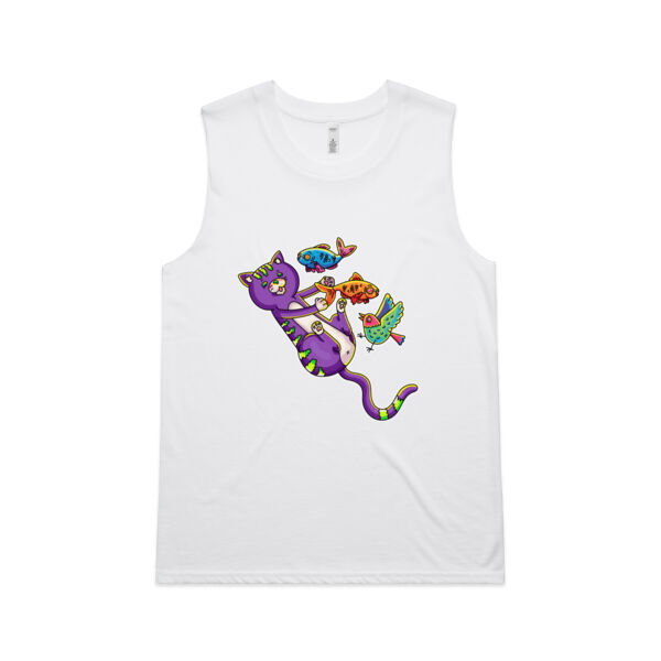 Purple Cat - Revamped - Version 2 - Catastrophic Pets Frenzy - AS Colour - Women's Upside Tank Thumbnail