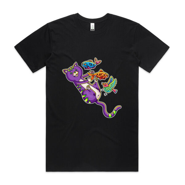 Purple Cat - Revamped - Version 2 - Catastrophic Pets Frenzy - AS Colour - Organic Staple Tee Thumbnail