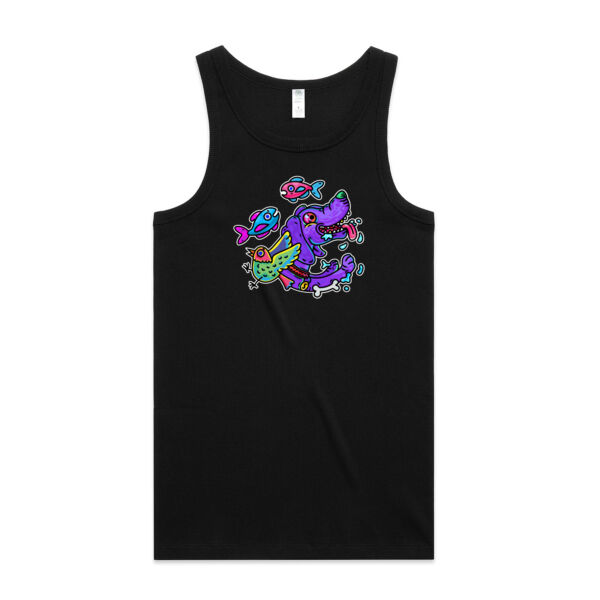 Purple Paw n Friends - AS Colour - Mens Organic Heavy Singlet Thumbnail