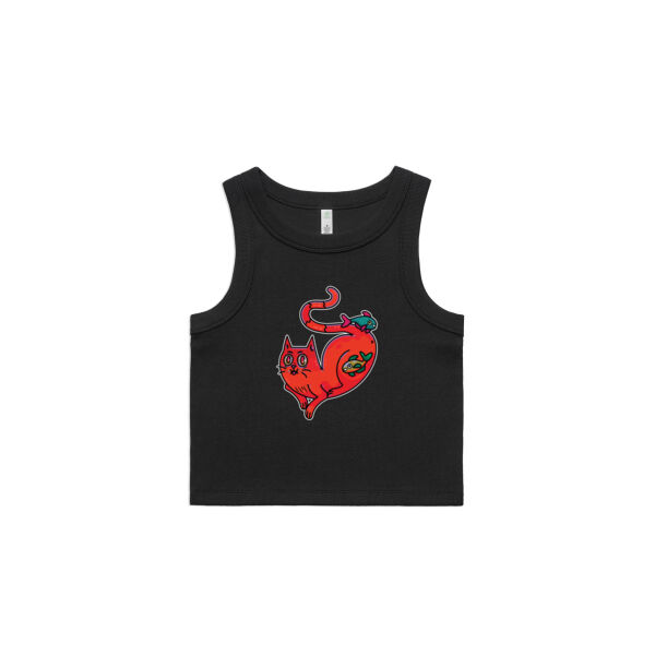 Purrfect Friendships - V2 - AS Colour - Wo's Organic Rib Crop Tank Thumbnail