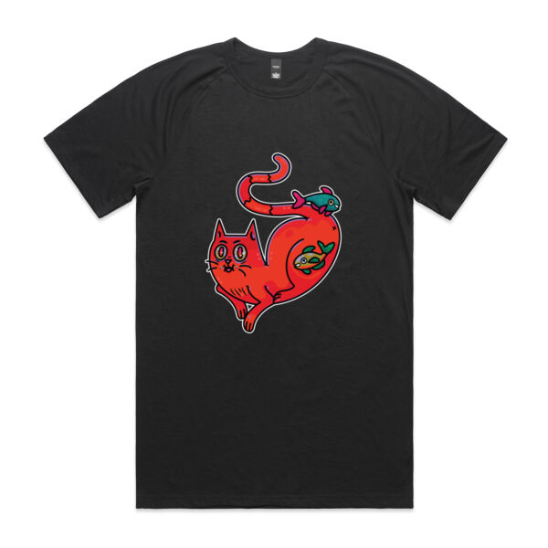 Purrfect Friendships - V2 - AS Colour - Staple Active Blend Tee Thumbnail