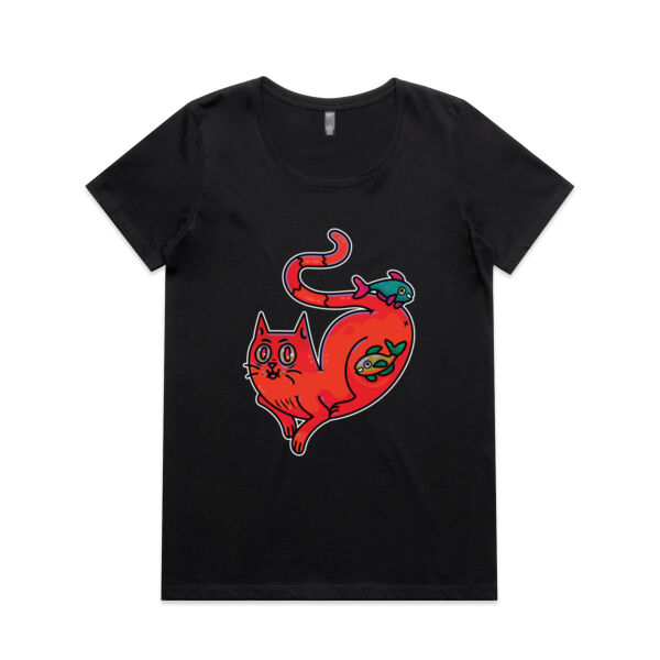 Purrfect Friendships - V2 - AS Colour - Women's Maple Scoop Tee Thumbnail