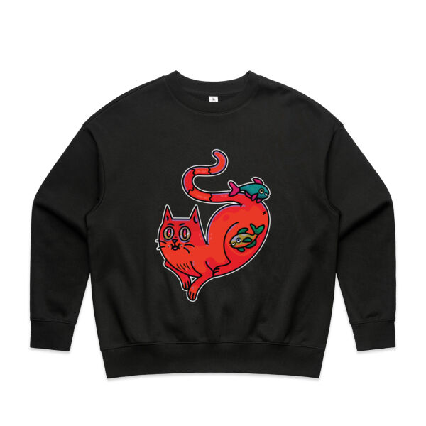 Purrfect Friendships - V2 - AS Colour - Wo's Heavy Crew Thumbnail