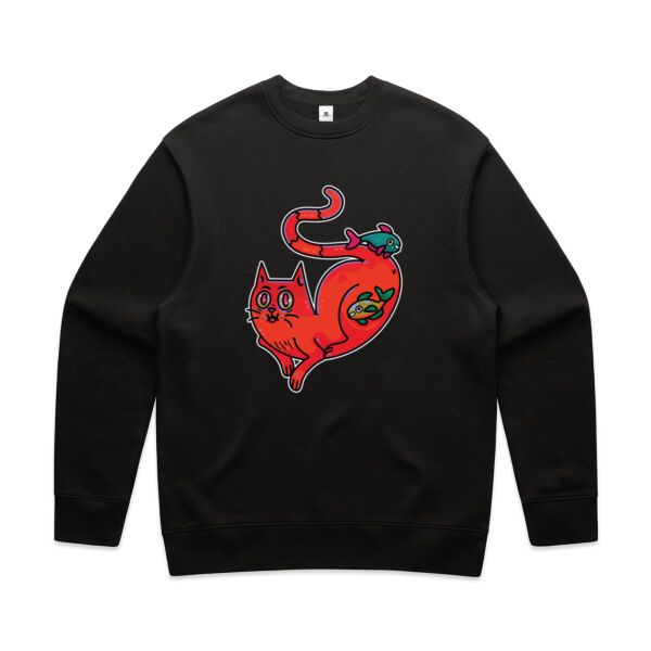 Purrfect Friendships - V2 - AS Colour - Men's Relax Crew Thumbnail