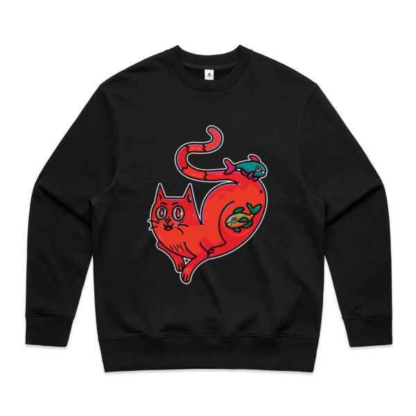 Purrfect Friendships - V2 - AS Colour - Men's Heavy Crew Thumbnail