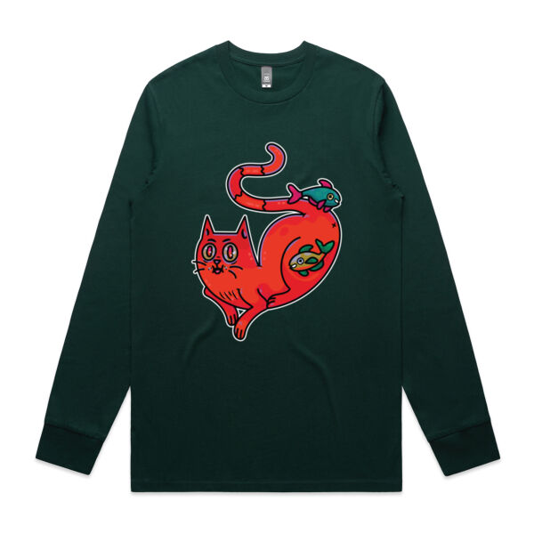 Purrfect Friendships - V2 - AS Colour -  Men's Staple L/S Tee  Thumbnail
