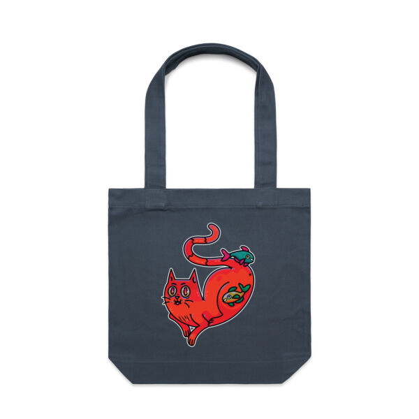 Purrfect Friendships - V2 - AS Colour - Canvas Tote 'Carrie' Bag  Thumbnail