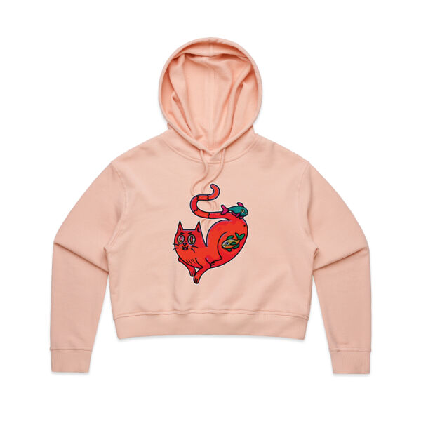 Purrfect Friendships - V2 - AS Colour - Women's Crop Hood Thumbnail